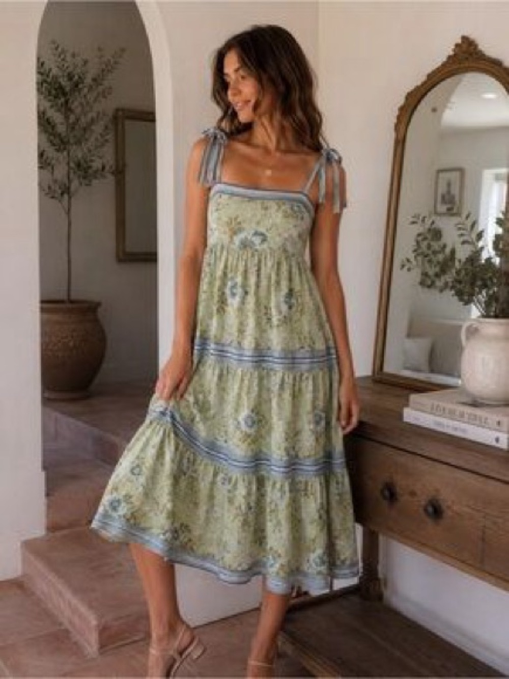 Cottagecore Floral Whimsy Maxi Dress
